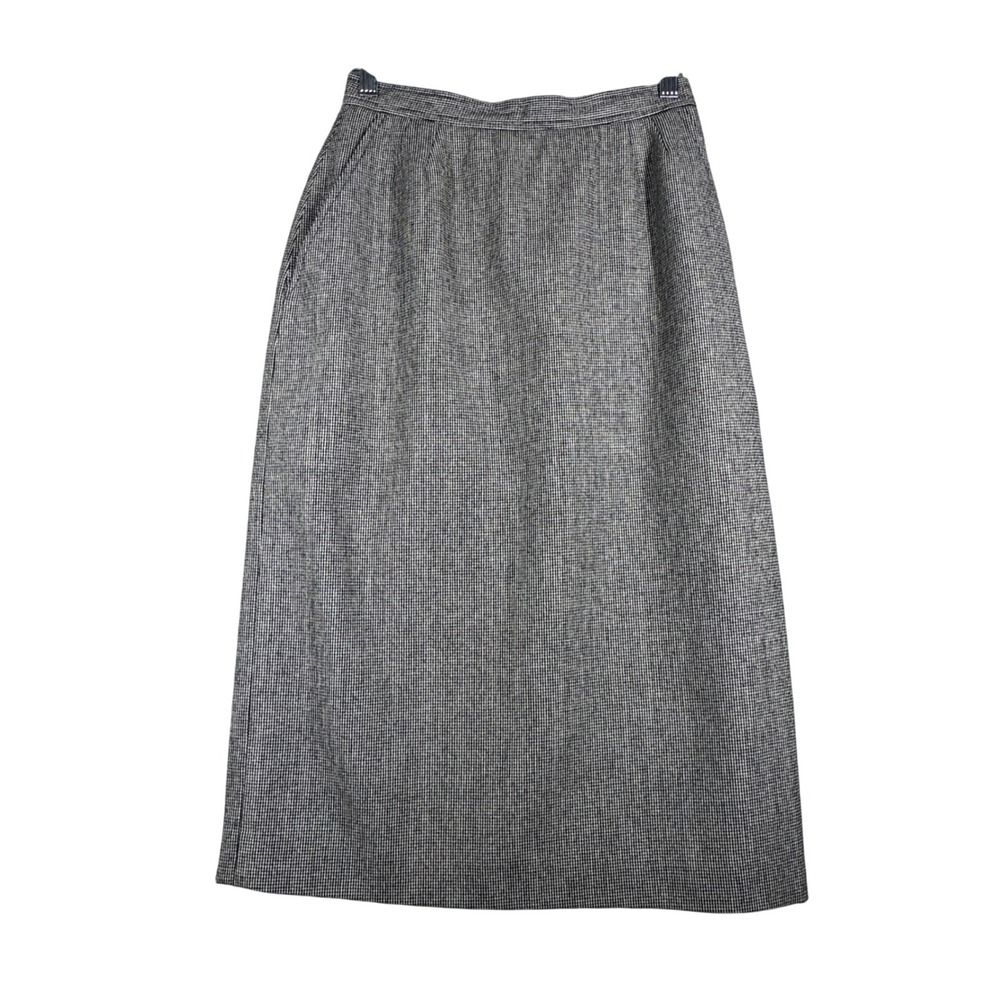 Evan Picone Skirt Houndstooth Casual Career Work Office Midi Neutral Vintage‎ 2
